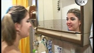 Chubby German teen gets fucked by a bunch of older guys – retro