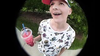 Amateur blowjob with cum in the mouth