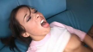 Brunette slut gets screwed by three baseball dudes