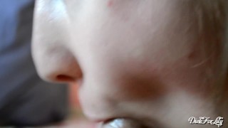 Sensitive licking and sucking foreskin -Cumshot inside foreskin Day 5 M&M