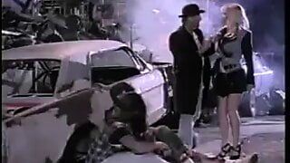 Retro blonde ganged by tranps.