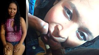 Threesome with my cuckold husband and a co-worker of his. They make me suck both cocks at the same time