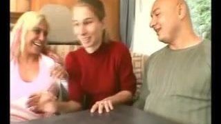 a German mature couple with their campervan