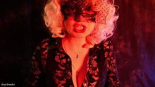 JOI jerk off instructions (Arya Grander) sexy curvy MILF point of view POV video