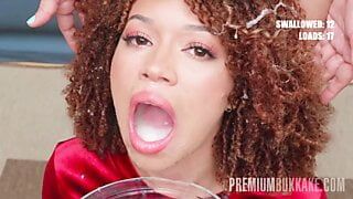 PremiumBukkake – Katrina swallows 78 huge mouthful cumshots