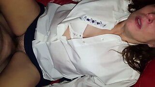 Sexy MILF Creampied by Friend of Husband