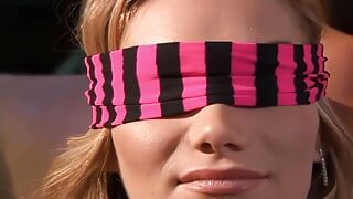 Blond bitchy babe get surpsise by her blond slutty friend.