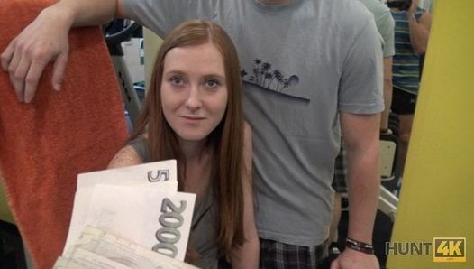 HUNT4K. Muscled bf watches how well-shaped teen girl cheats